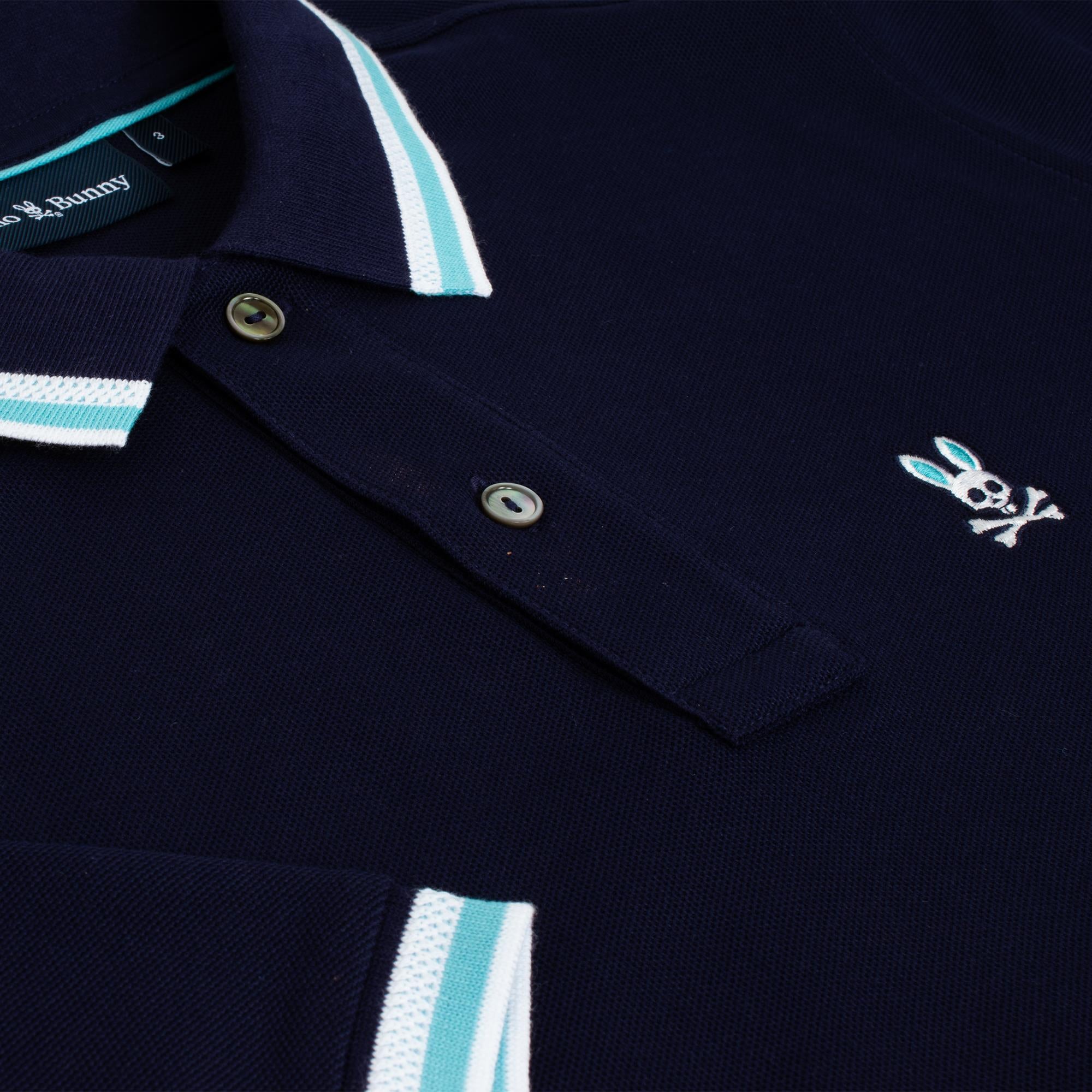 Psycho Bunny Nolan Pique Polo Shirt Evening Blue